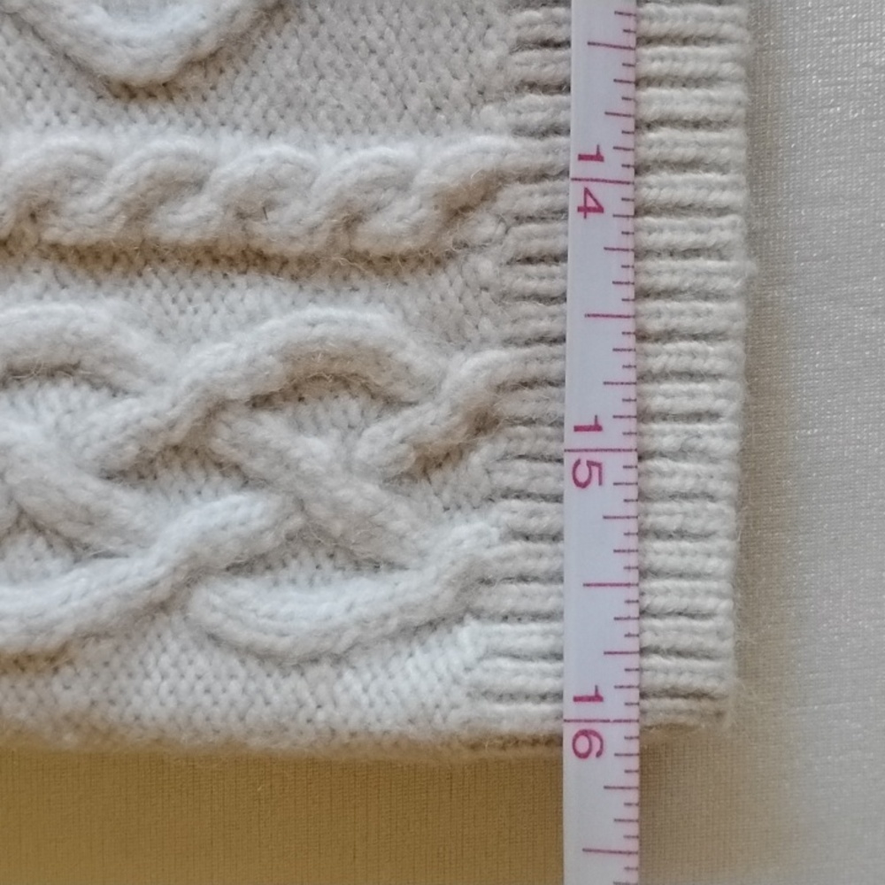 H&M Cable Knit Crop Top Camisole Sweater L Cream Ivory - Picture 9 of 11